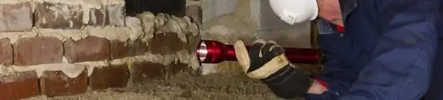 Pest control technician inspecting a crawl space for ant activity and entry points in Pueblo, CO